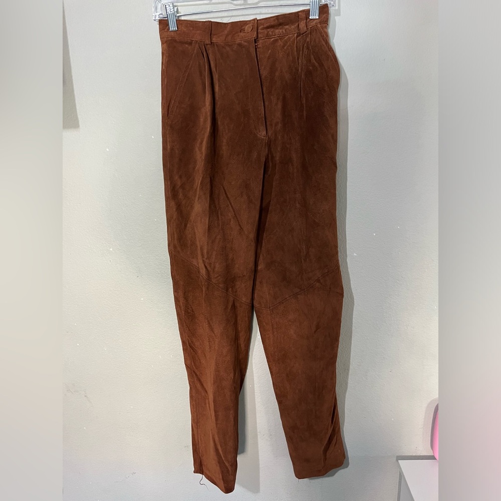 Vtg Cedars Womens Suede‎ Leather Pants Size 6 Boho Western Cowgirl